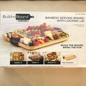 Bamboo Serving Board with Locking Lid